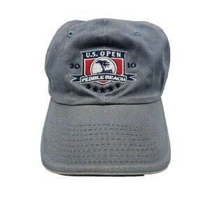 US Open Pebble Beach 2010 USGA Golf Hat Cap Gray Adult  Strapback